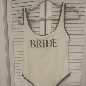 WeWoreWhat Piped Scoop One Piece in Black & Off White
